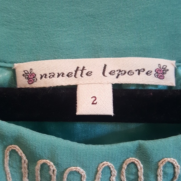 Nanette Lepore Silk Embroidered Dress 2 - Picture 3 of 5